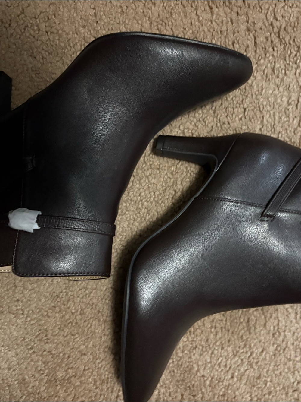 Life Stride Dark Brown Pointed Toe Ankle Booties